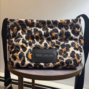 Marc Jacobs The Messenger Leopard Print Crossbody Bag